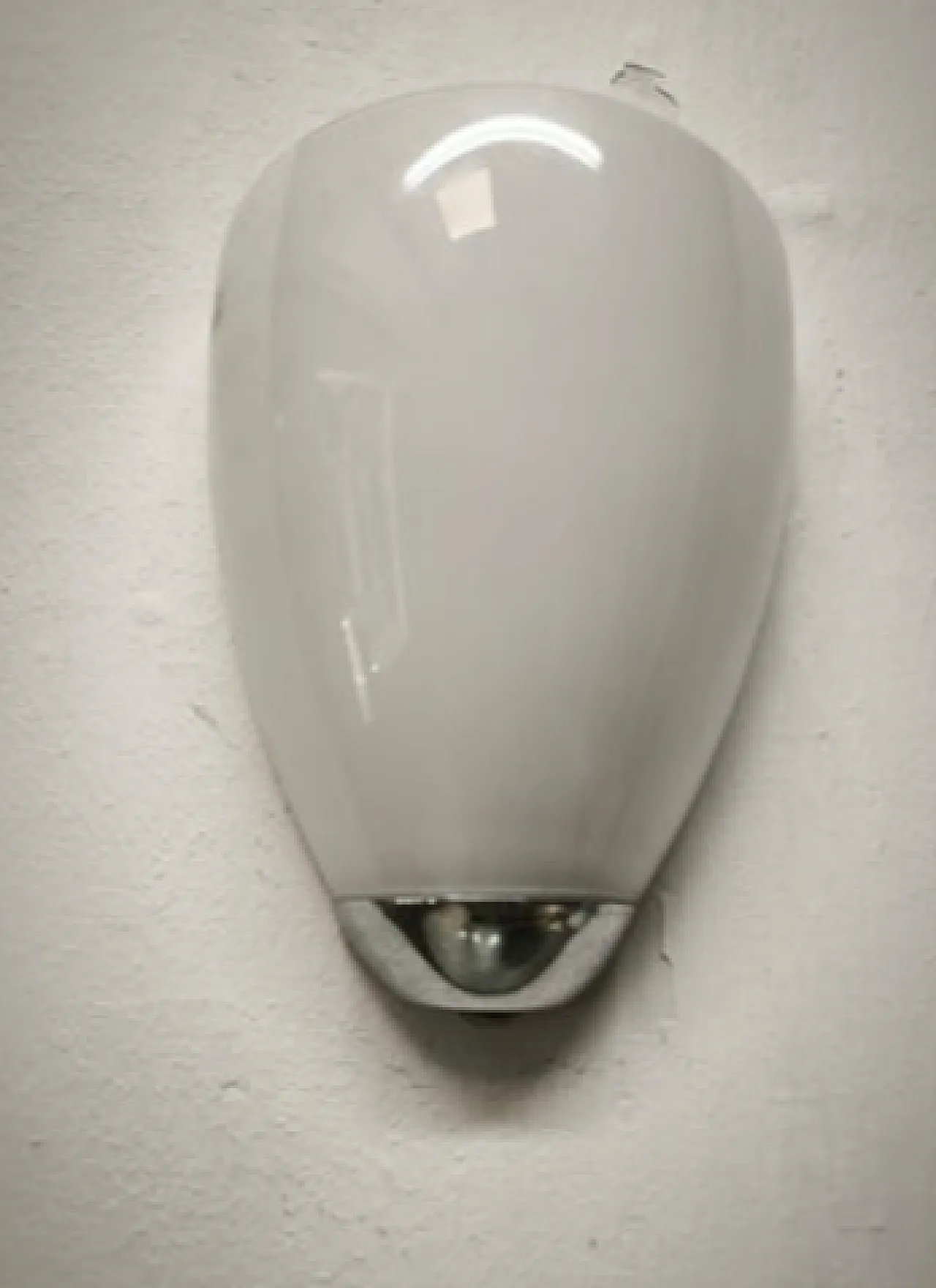 Chrome wall light with opal glass, 1990s 3