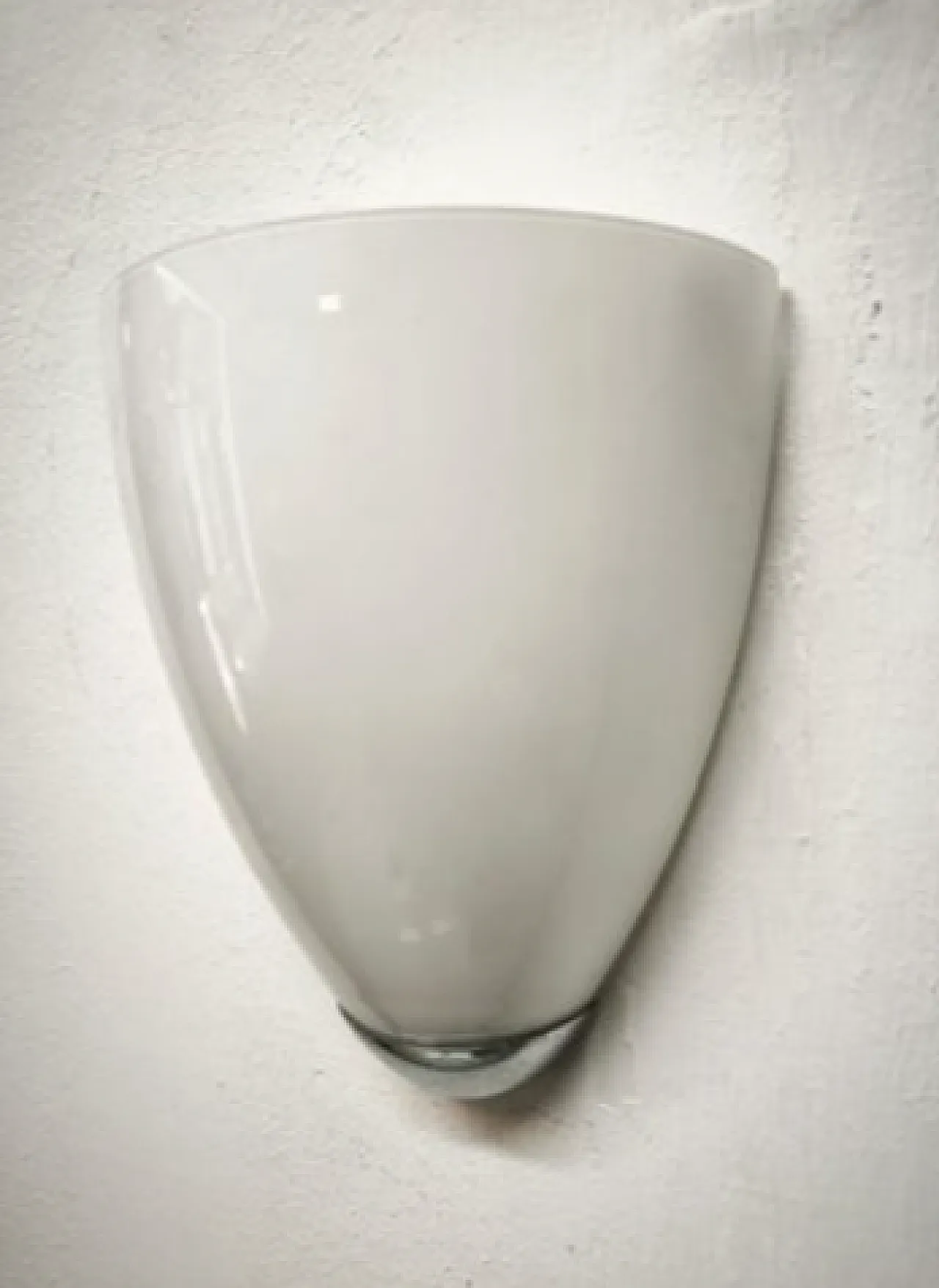 Chrome wall light with opal glass, 1990s 4