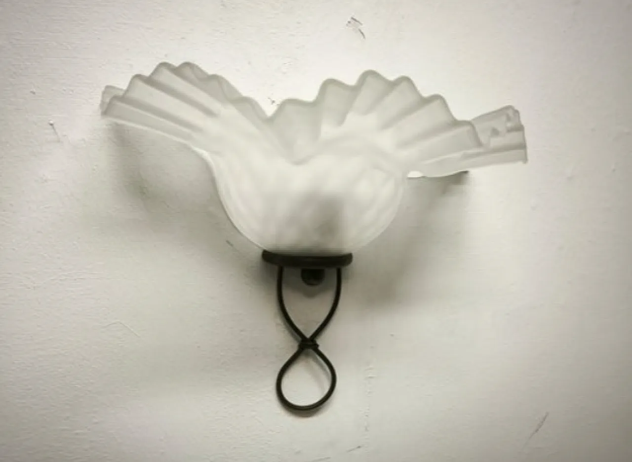 Rustic wall sconce, 1980s 4
