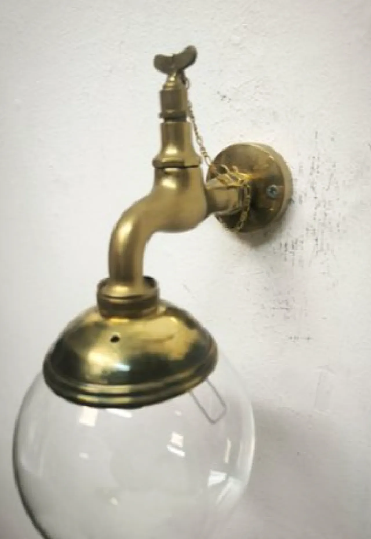 Brass faucet applique, 1960s 4