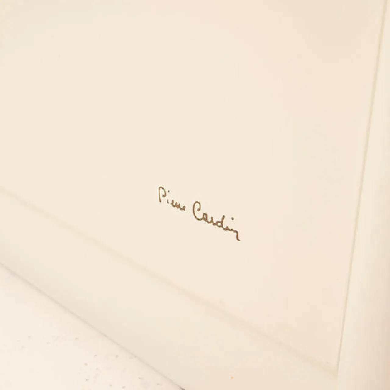 Pair of cream lacquered bedside tables by Pierre Cardin, 1980s 2