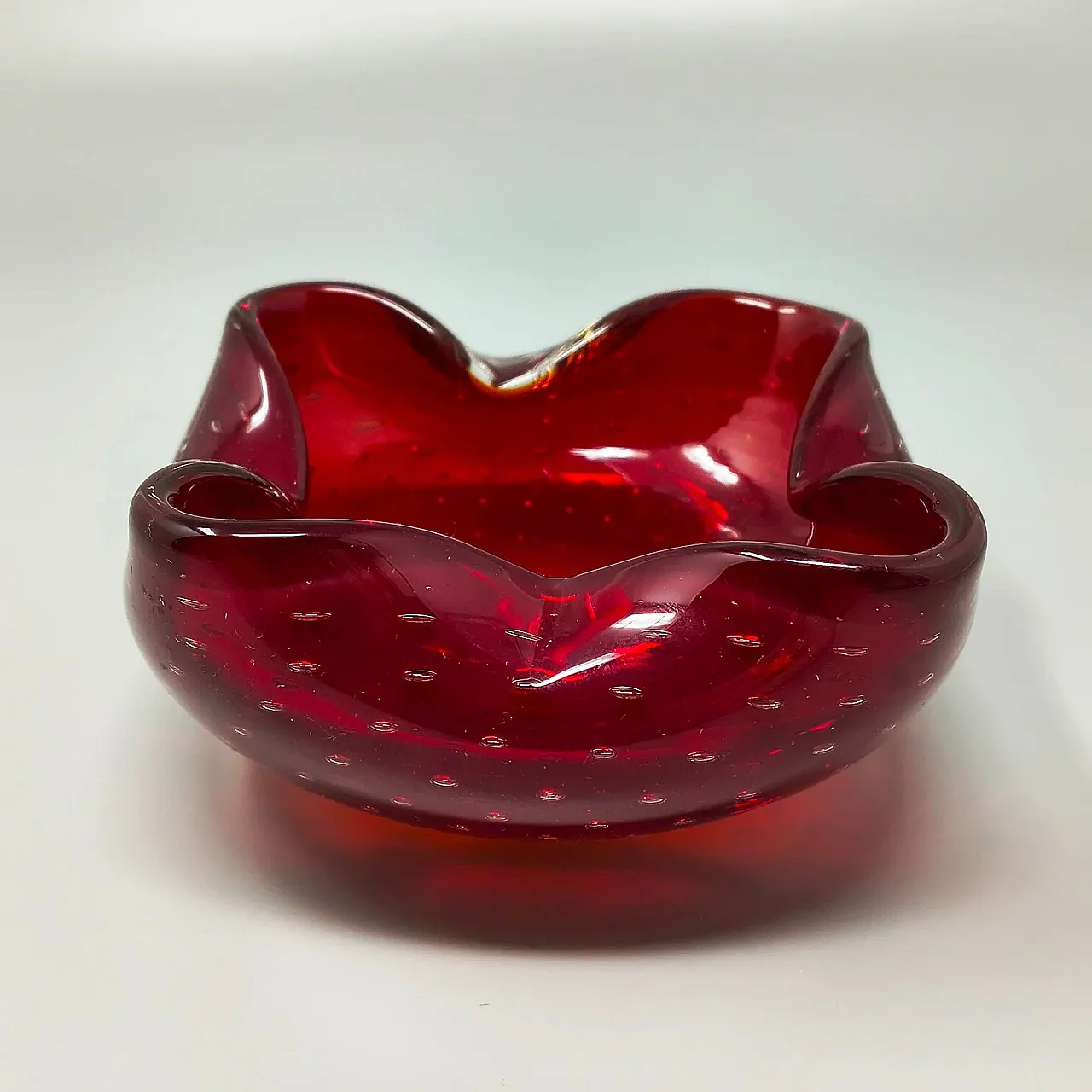 Posacenere in vetro Bullicante di Murano di Flavio Poli, anni '60 2