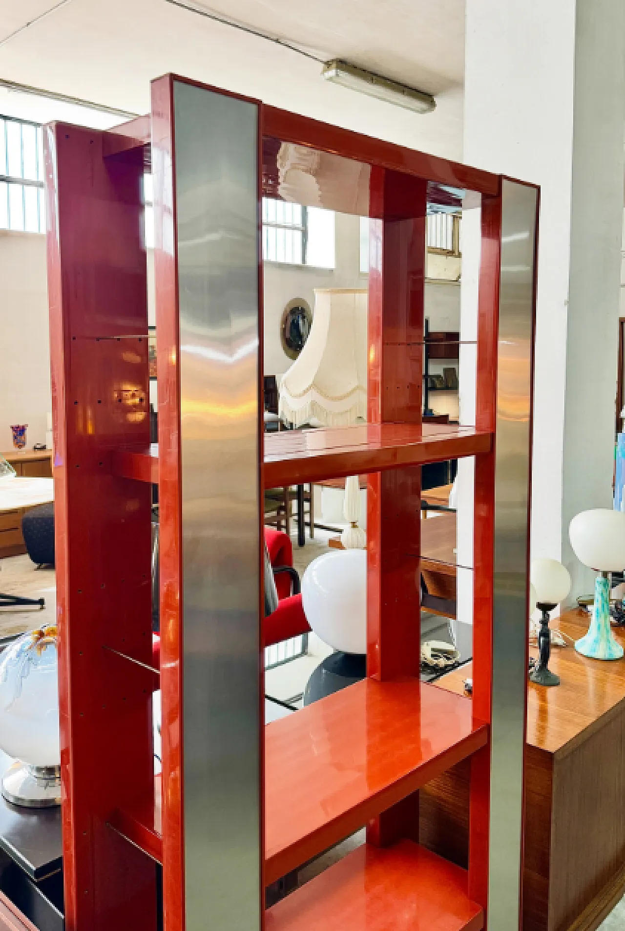 Lacquered plastic bookcase and anodized aluminum inserts, 1970s 4