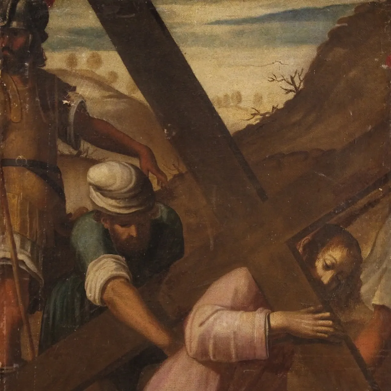 Via Crucis Salita al Calvario, olio su tela, '600 2