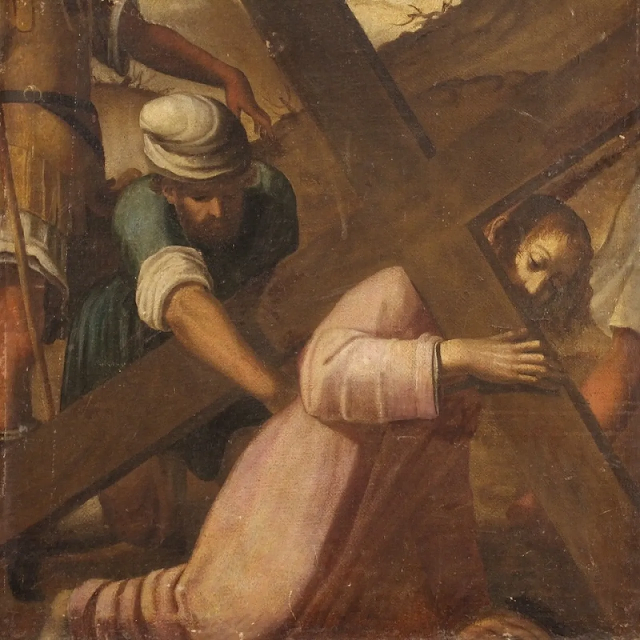 Via Crucis Salita al Calvario, olio su tela, '600 5