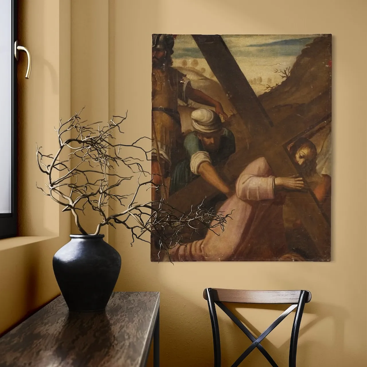Via Crucis Salita al Calvario, olio su tela, '600 6