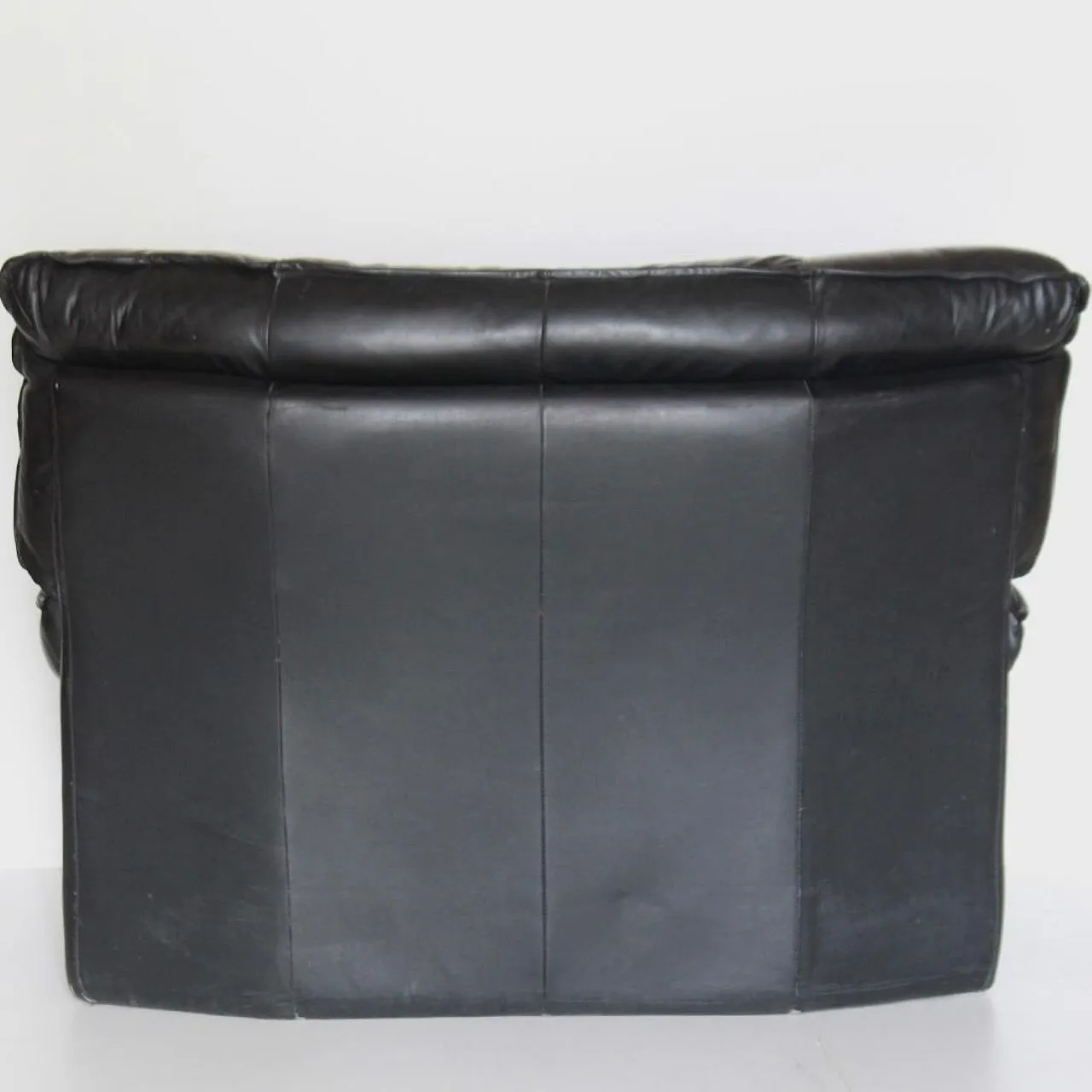 Poltrona in vera pelle di Nicoletti Salotti per Avanti, anni '80 4