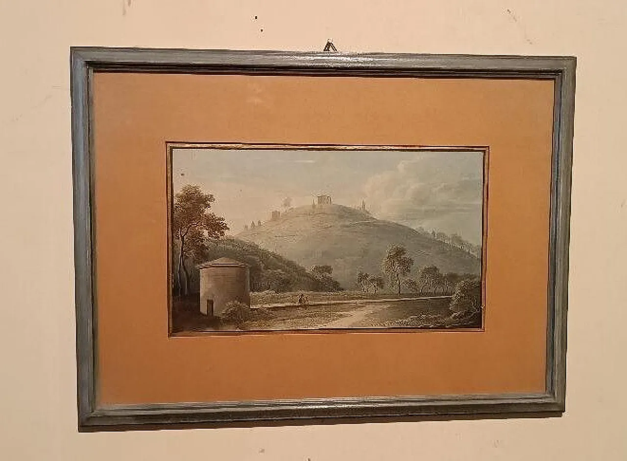 Paesaggio, acquerello su carta, inizio '800 1