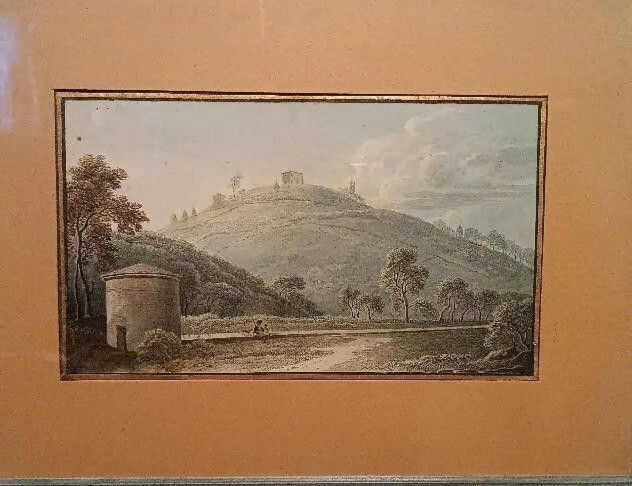 Paesaggio, acquerello su carta, inizio '800 3
