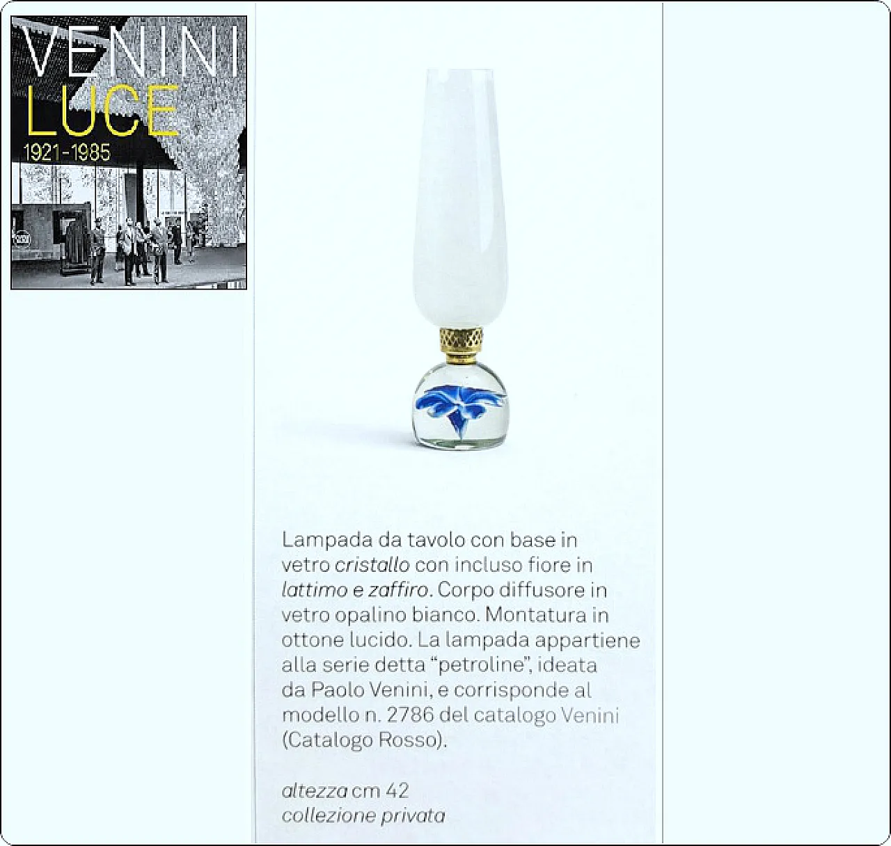 Candle holder mod. 2786 in Murano glass by Venini, mid-20th century 10