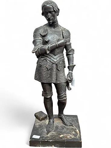 Scaiola sculpture of a knight made in France, 19th century