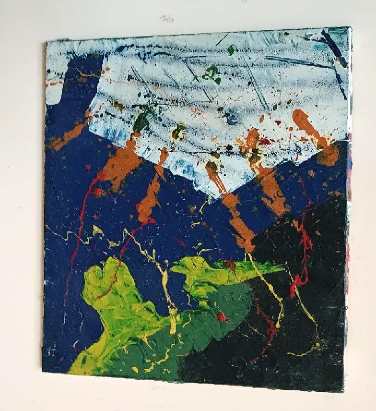 Abstract Painting by Simone Ciani, oil on canvas, 1990s 2