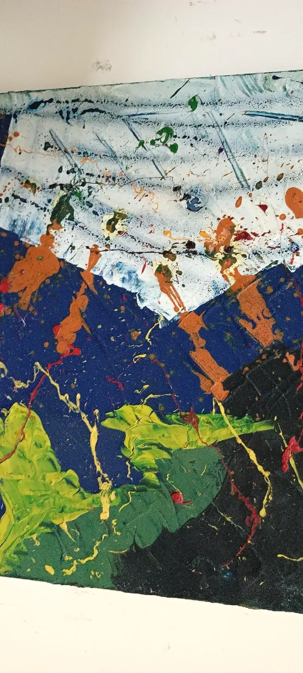 Abstract Painting by Simone Ciani, oil on canvas, 1990s 3