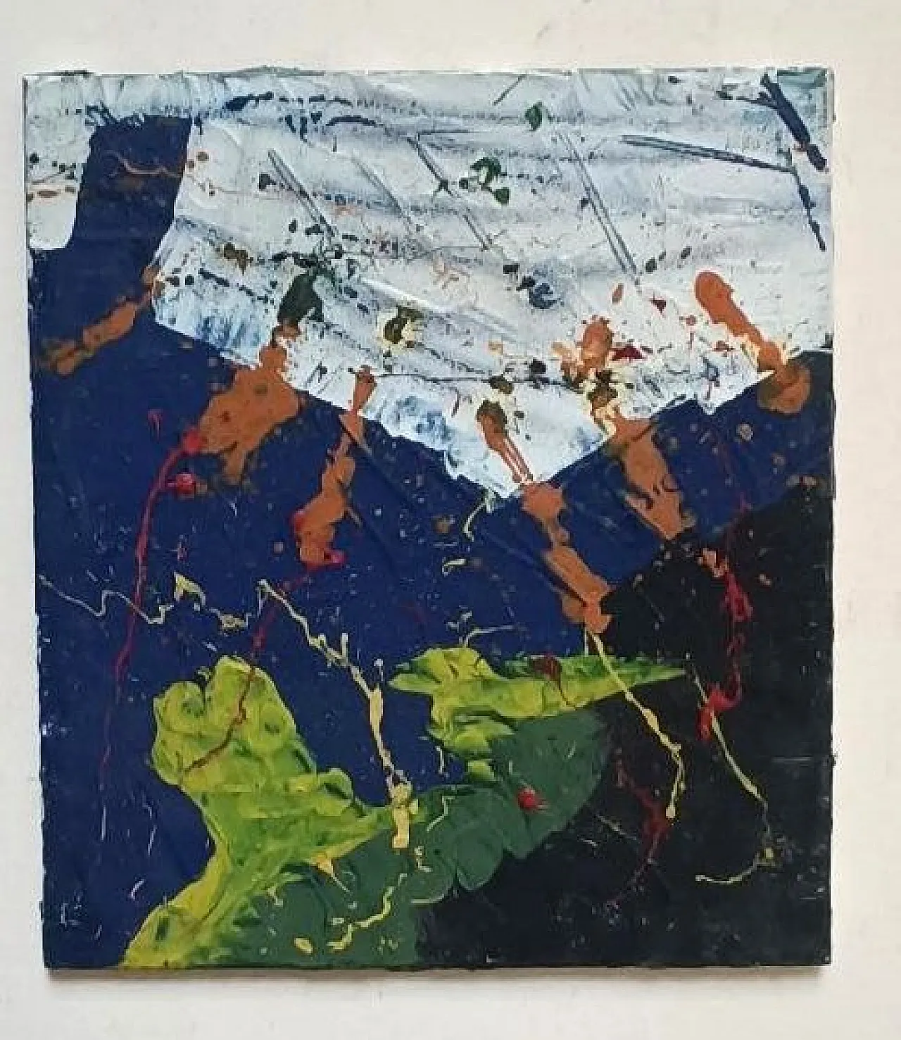 Abstract Painting by Simone Ciani, oil on canvas, 1990s 4