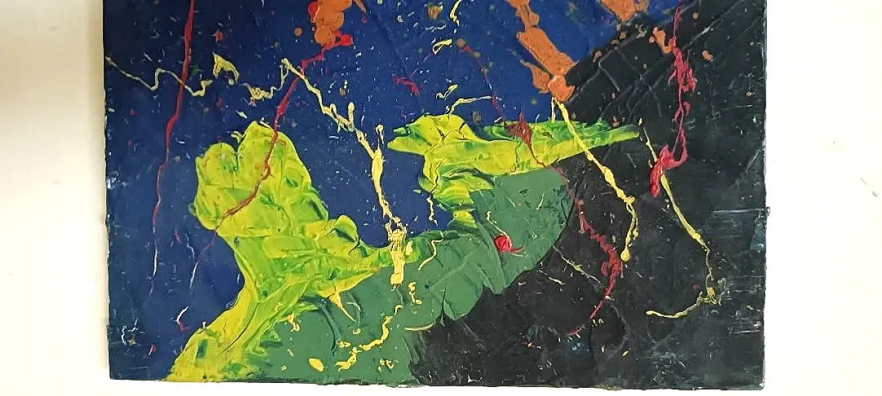 Abstract Painting by Simone Ciani, oil on canvas, 1990s 5