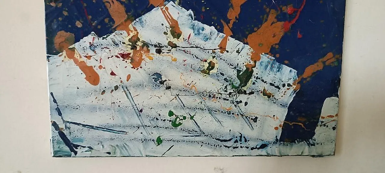 Abstract Painting by Simone Ciani, oil on canvas, 1990s 6