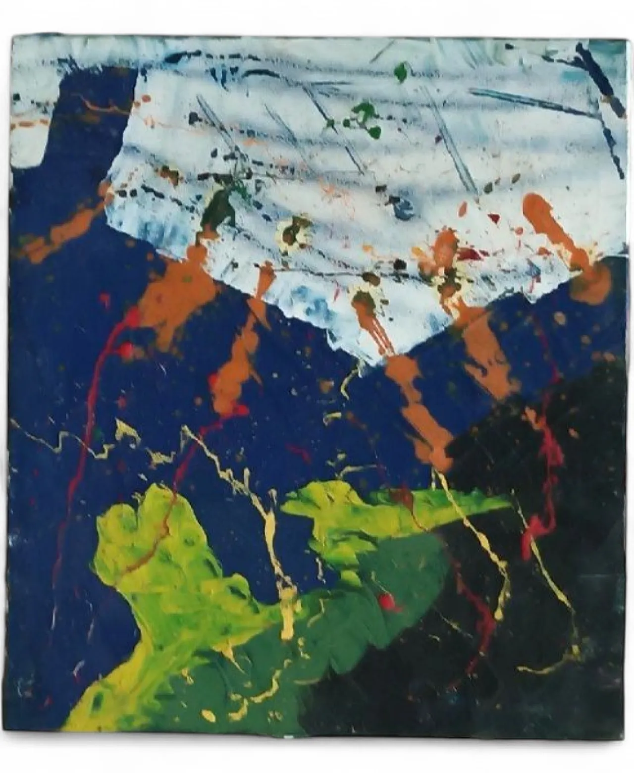 Abstract Painting by Simone Ciani, oil on canvas, 1990s 8