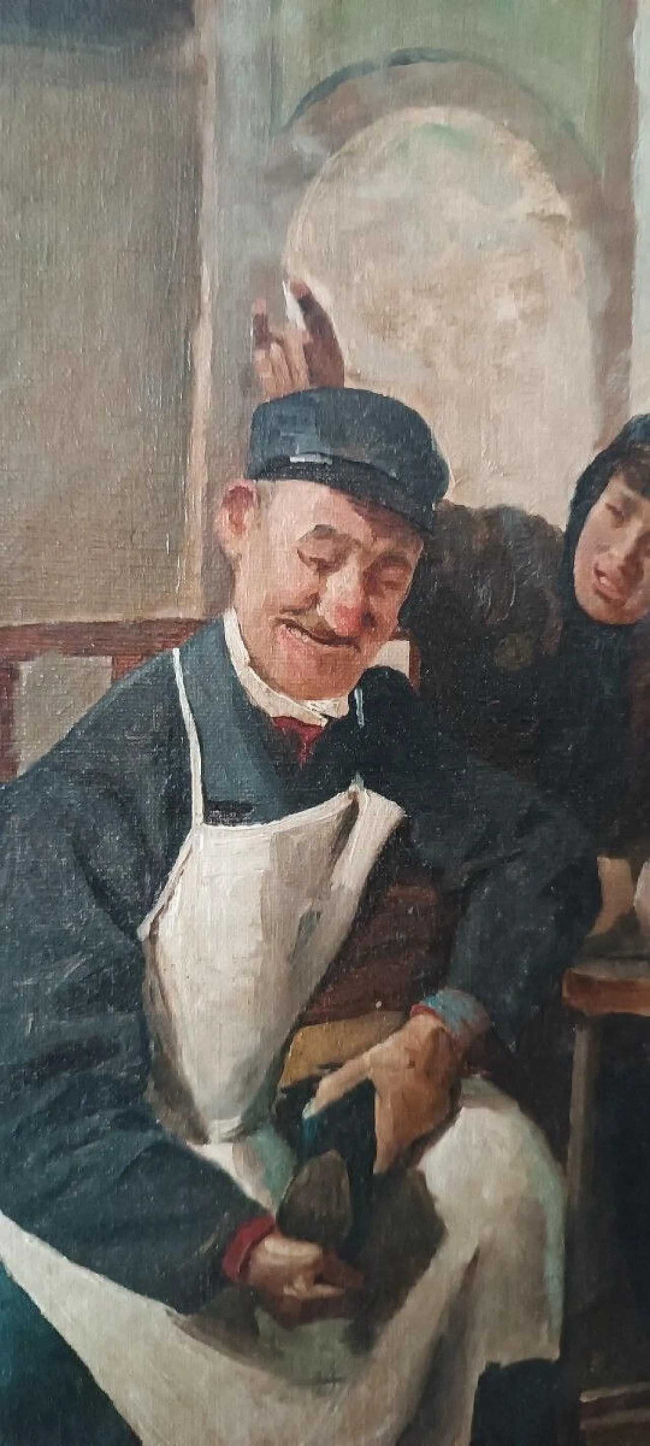 Il calzolaio, olio su tela, '800 6