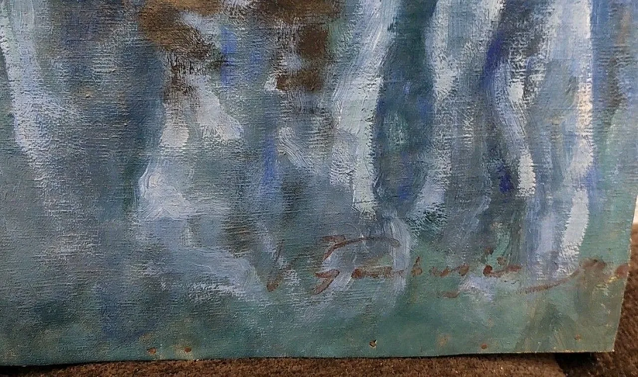 Ritratto di donna, olio su tela, anni '30 3