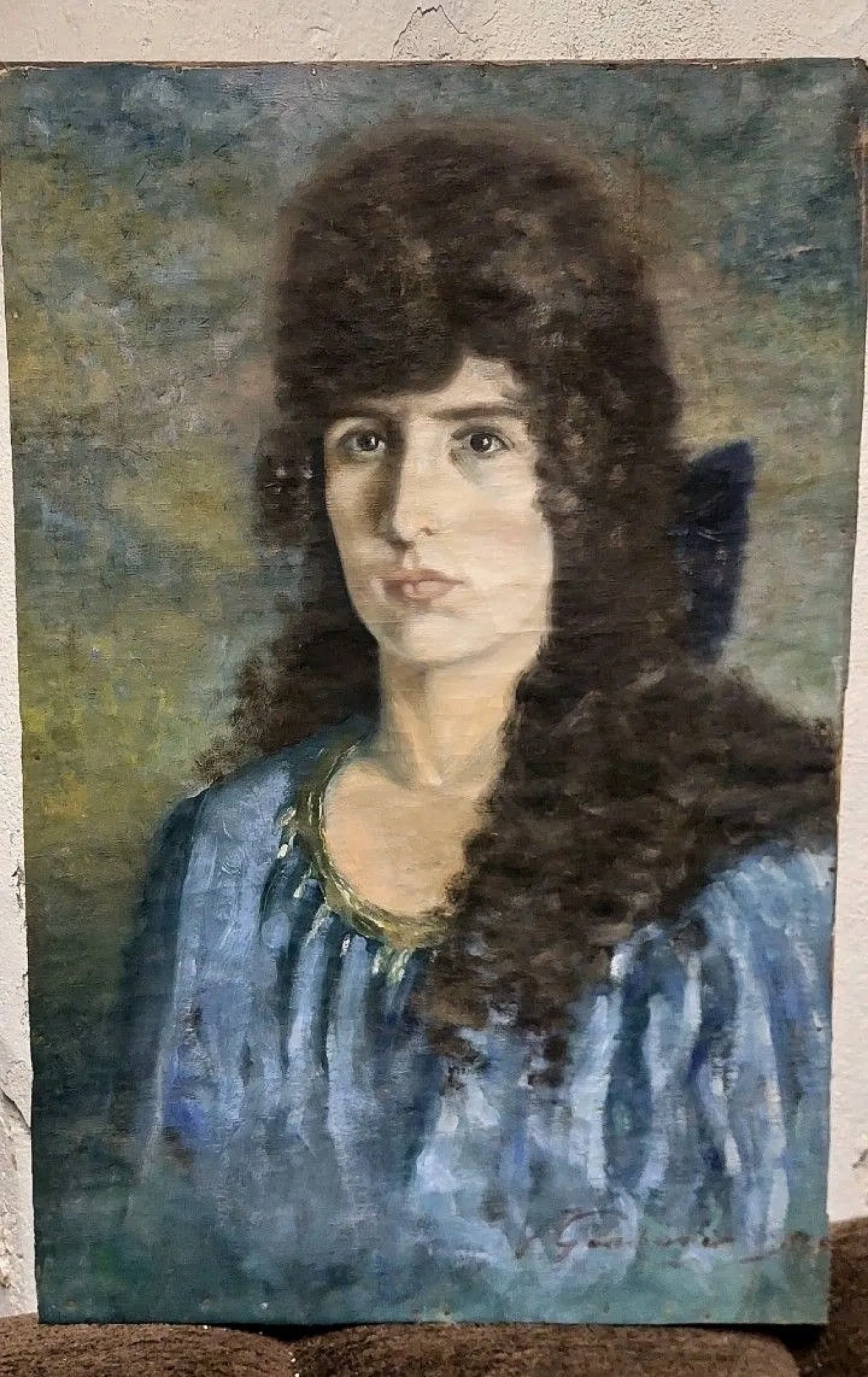 Ritratto di donna, olio su tela, anni '30 4