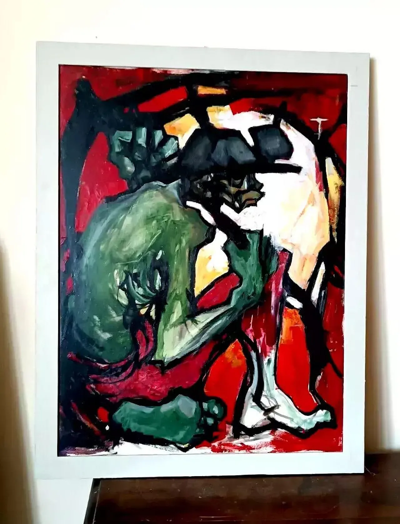 Figura astratta, olio su tela, anni '70 1