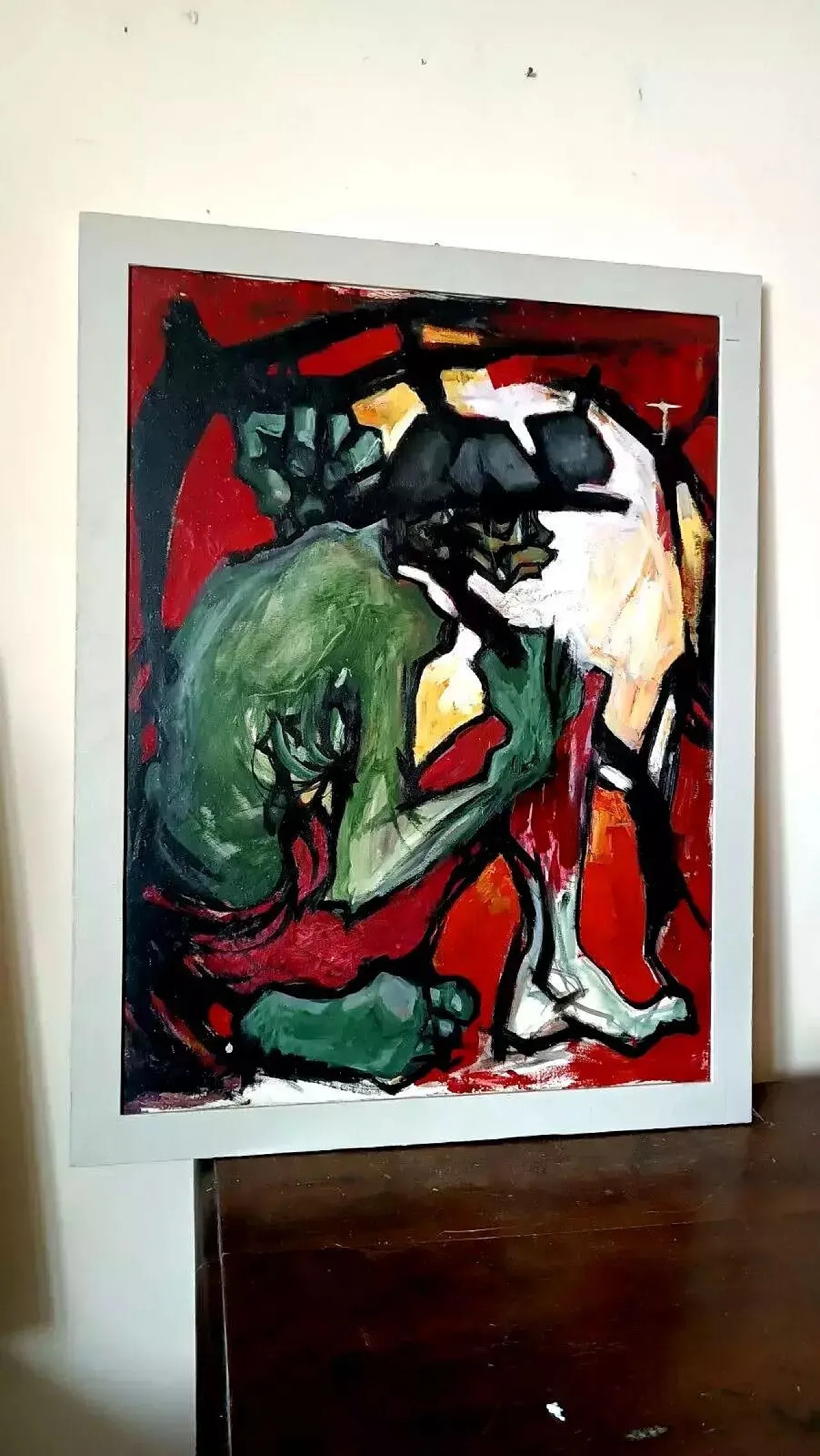 Figura astratta, olio su tela, anni '70 2