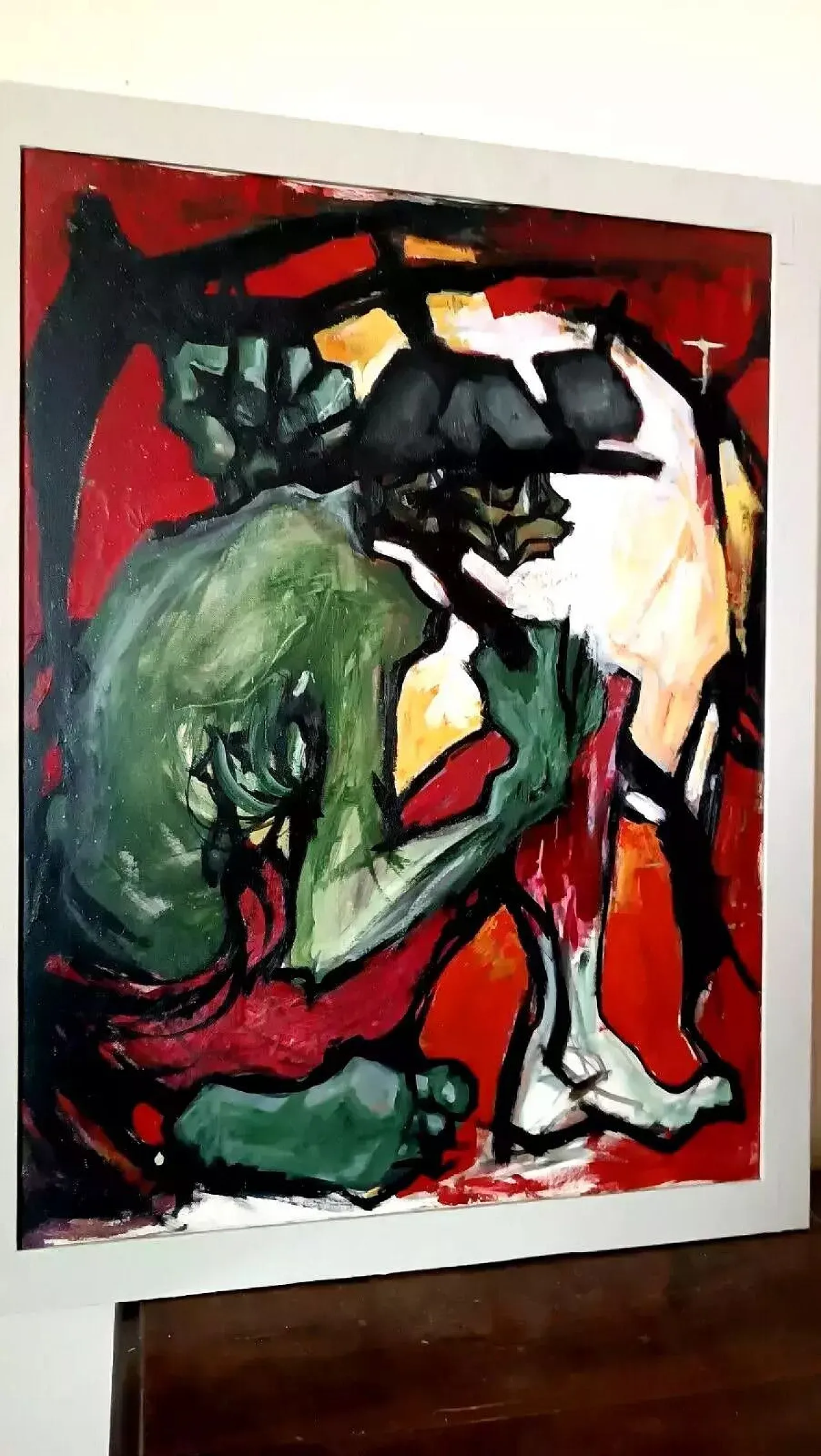 Figura astratta, olio su tela, anni '70 3