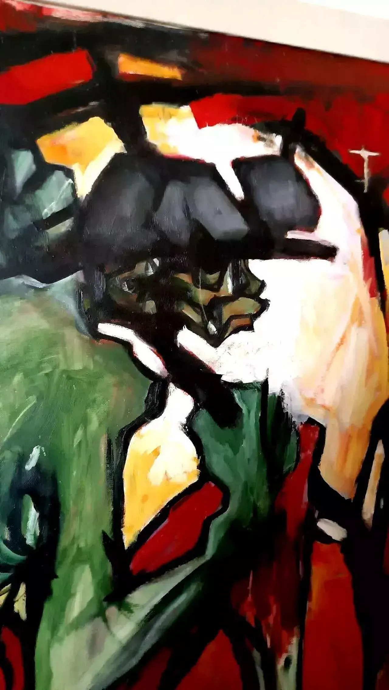 Figura astratta, olio su tela, anni '70 4