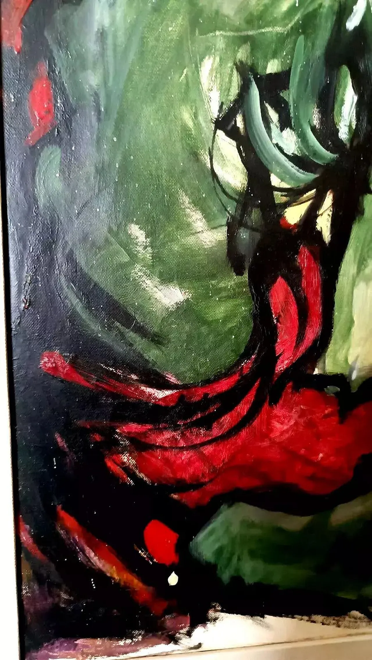 Figura astratta, olio su tela, anni '70 6