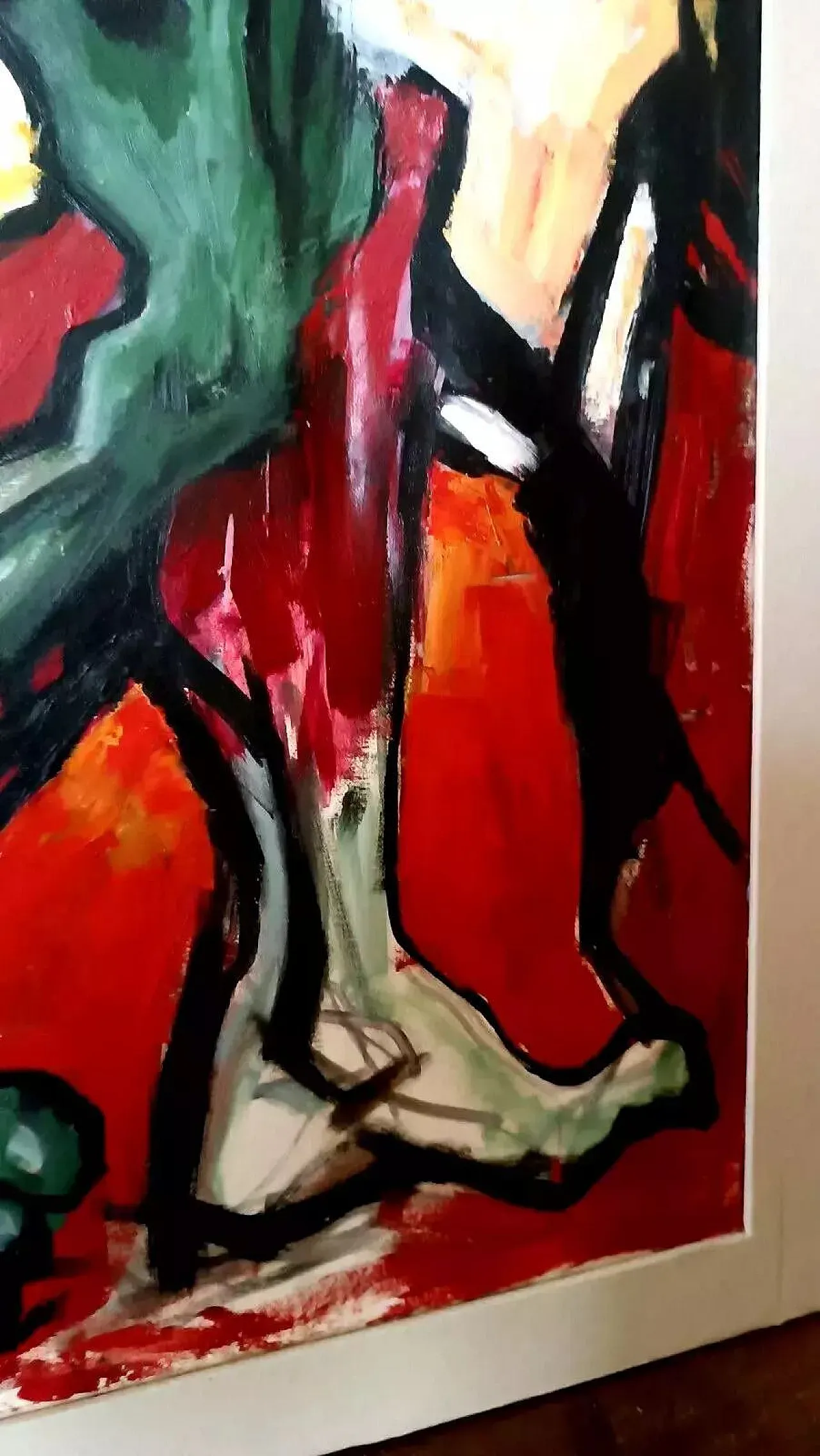 Figura astratta, olio su tela, anni '70 7