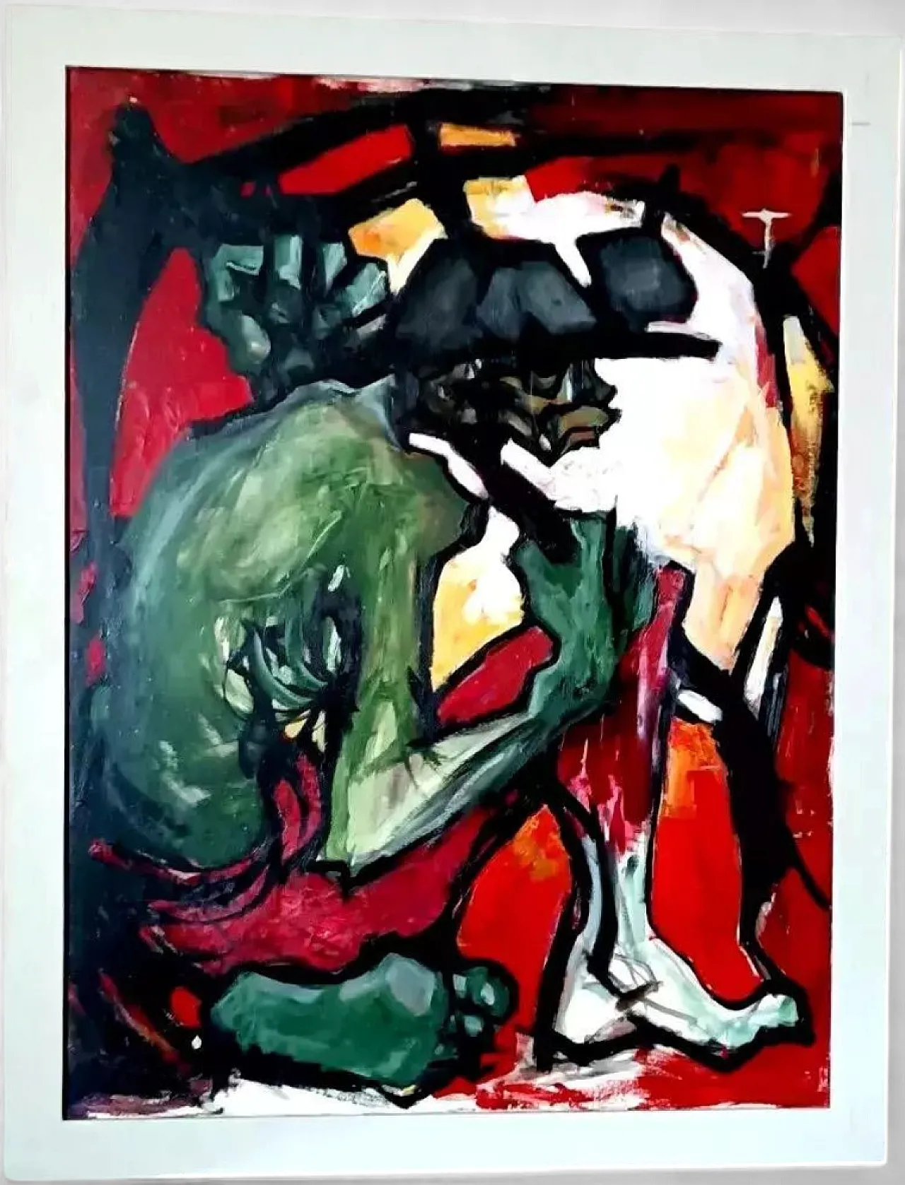 Figura astratta, olio su tela, anni '70 11