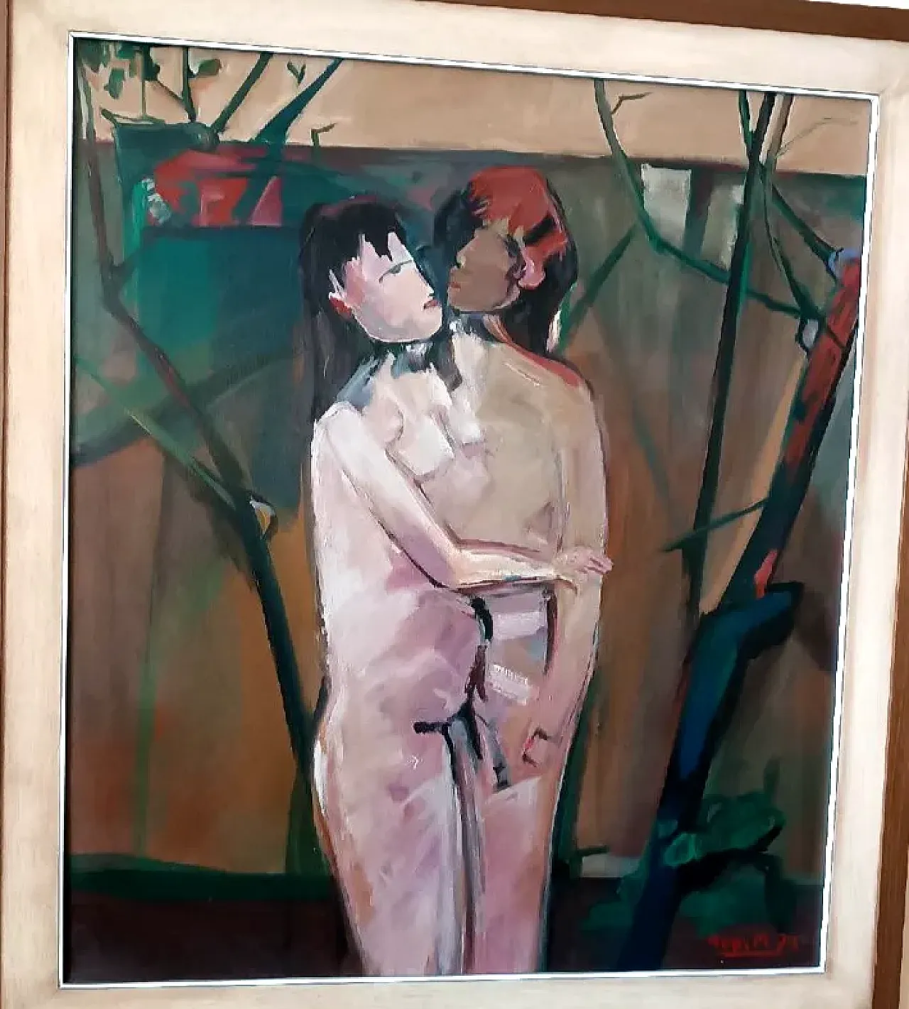 Figure di Marcello Mori, olio su tela, anni '70 3