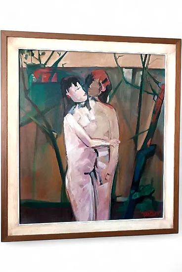 Figure di Marcello Mori, olio su tela, anni '70