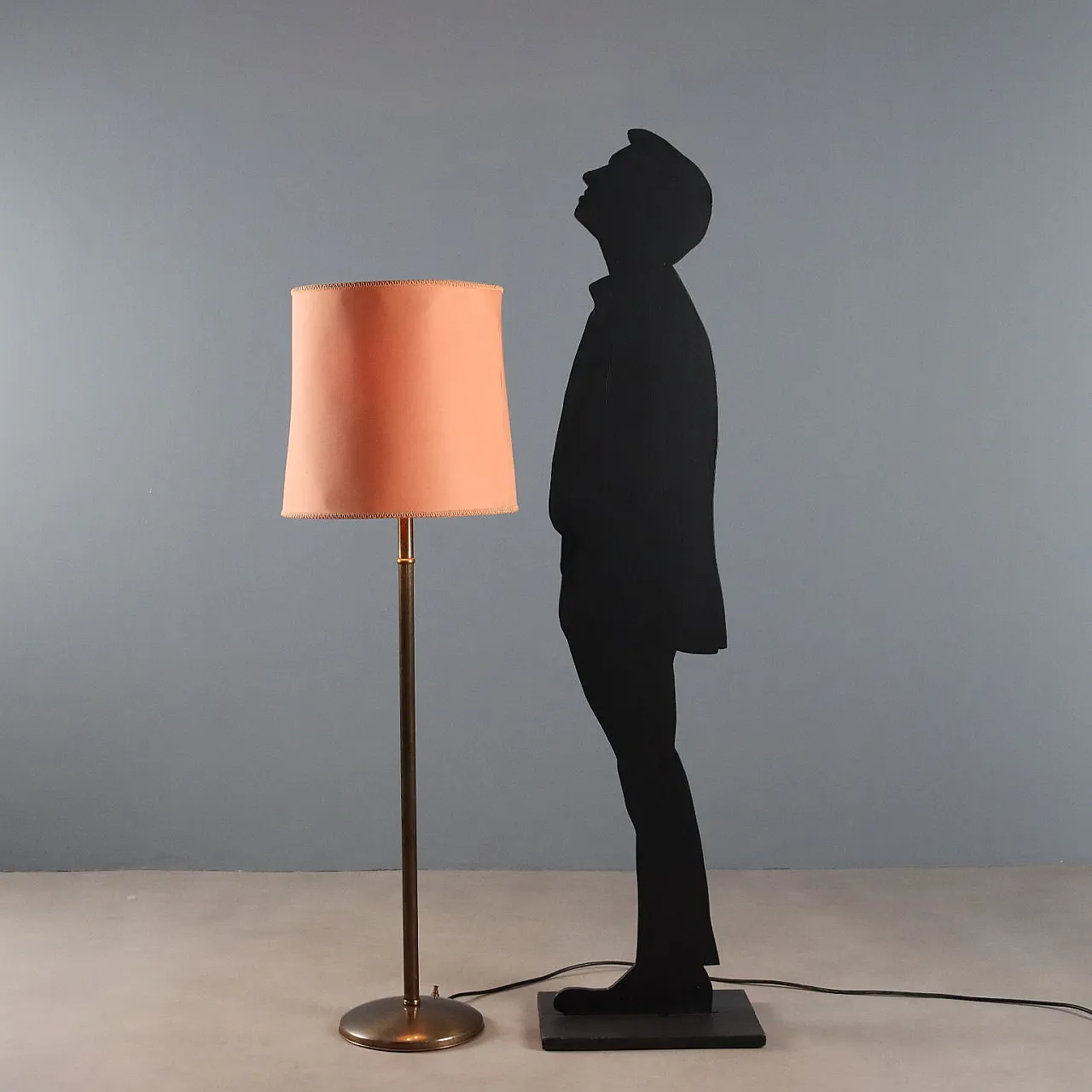 Lampada in ottone, anni '50 3