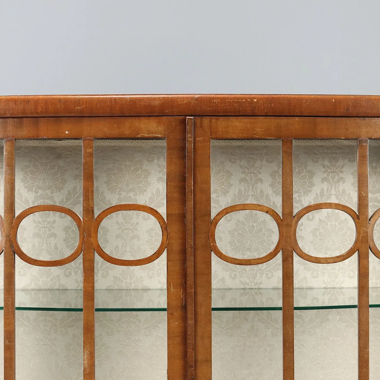 Art Deco showcase in mahogany veneer, 20th century 6