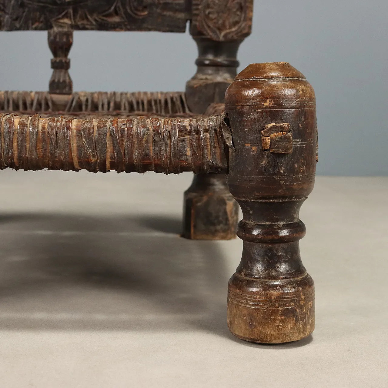 Ethnic chair in exotic wood, 19th century 6