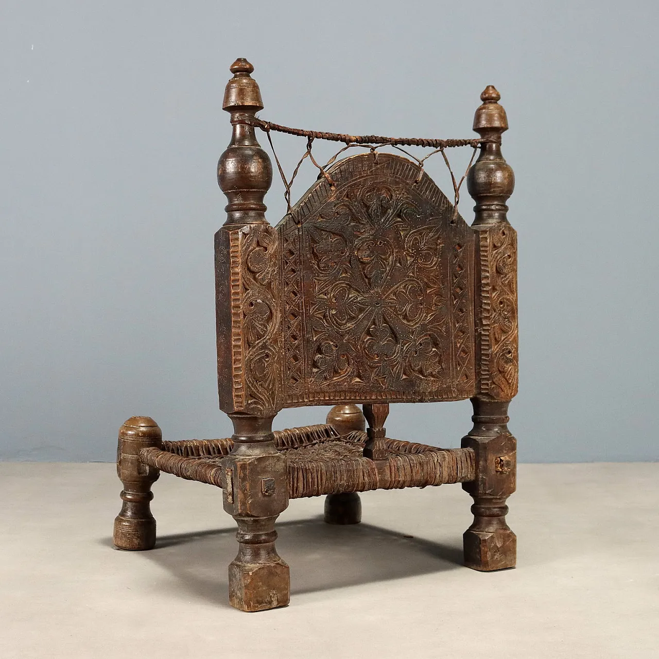 Ethnic chair in exotic wood, 19th century 8