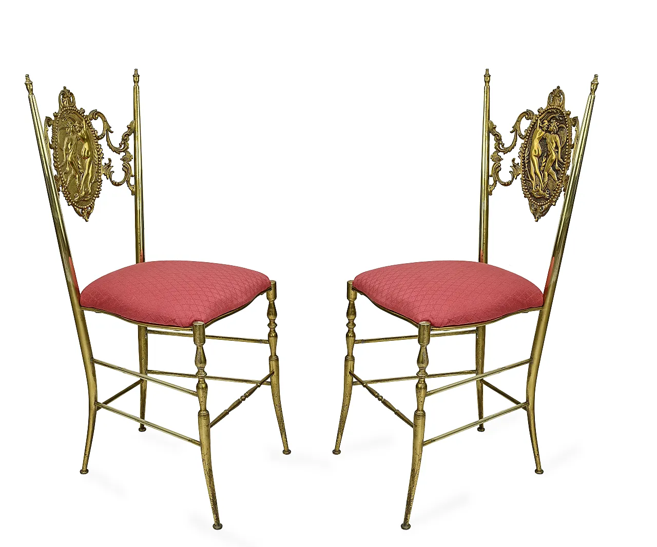 Coppia di sedie Hollywood Regency, anni '50 2