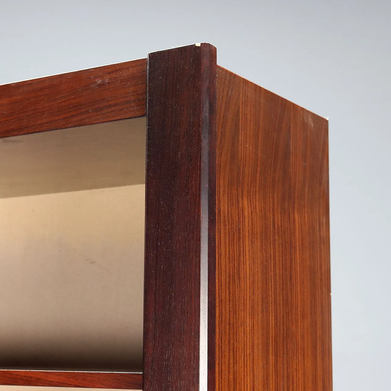 Acerbis bookcase in exotic wood veneer, 1980s 5