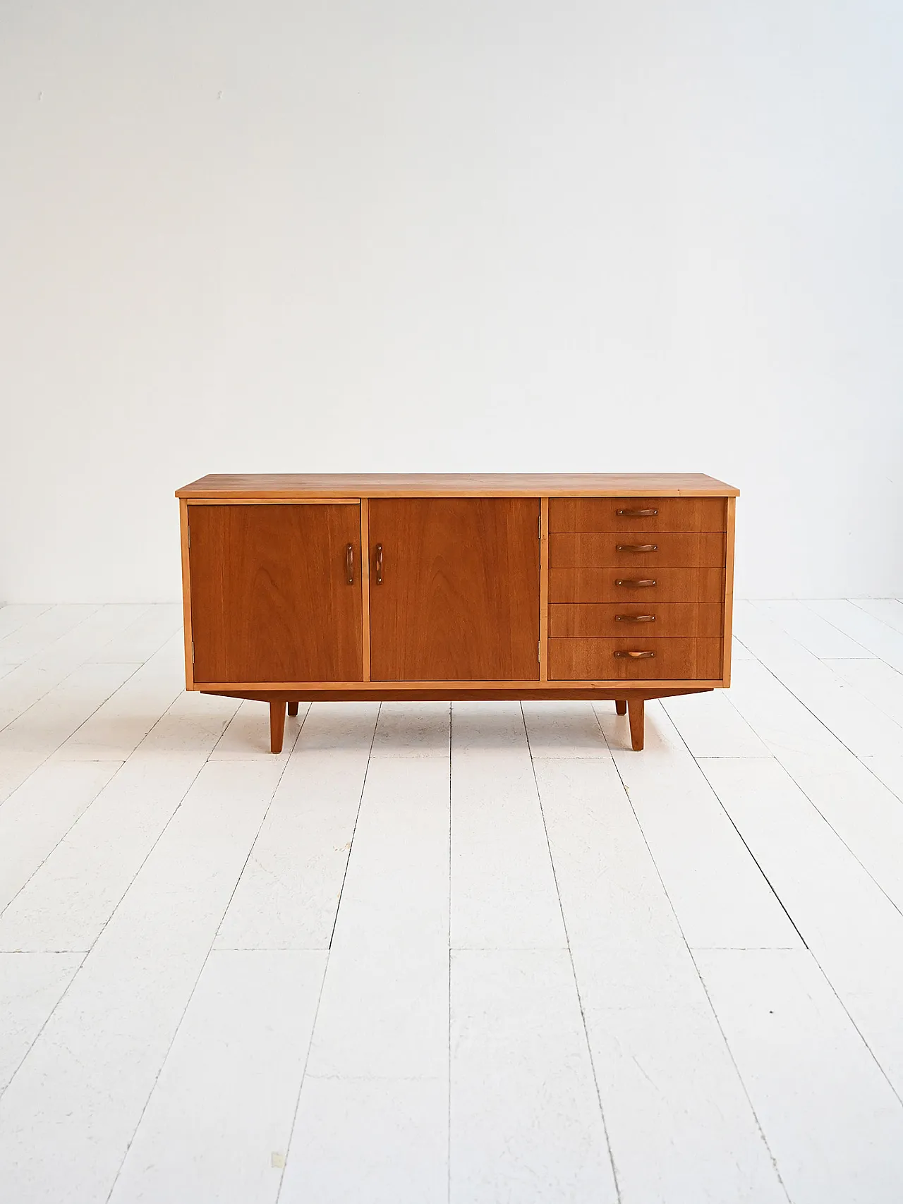 Scandinavian teak sideboard with extractable top, 1960s 3