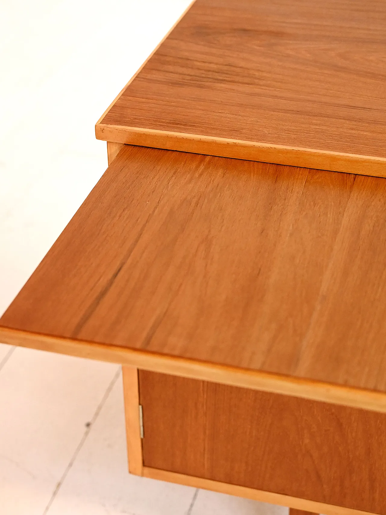 Scandinavian teak sideboard with extractable top, 1960s 8