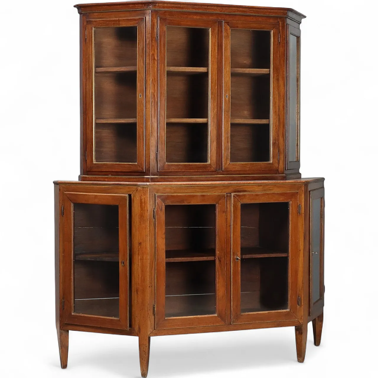 Double body corner sideboard in walnut, 19th century 11