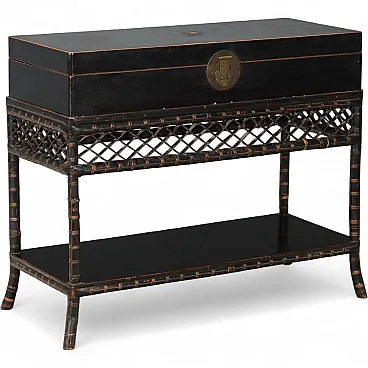 Baule in legno laccato in stile chinoiserie, '800