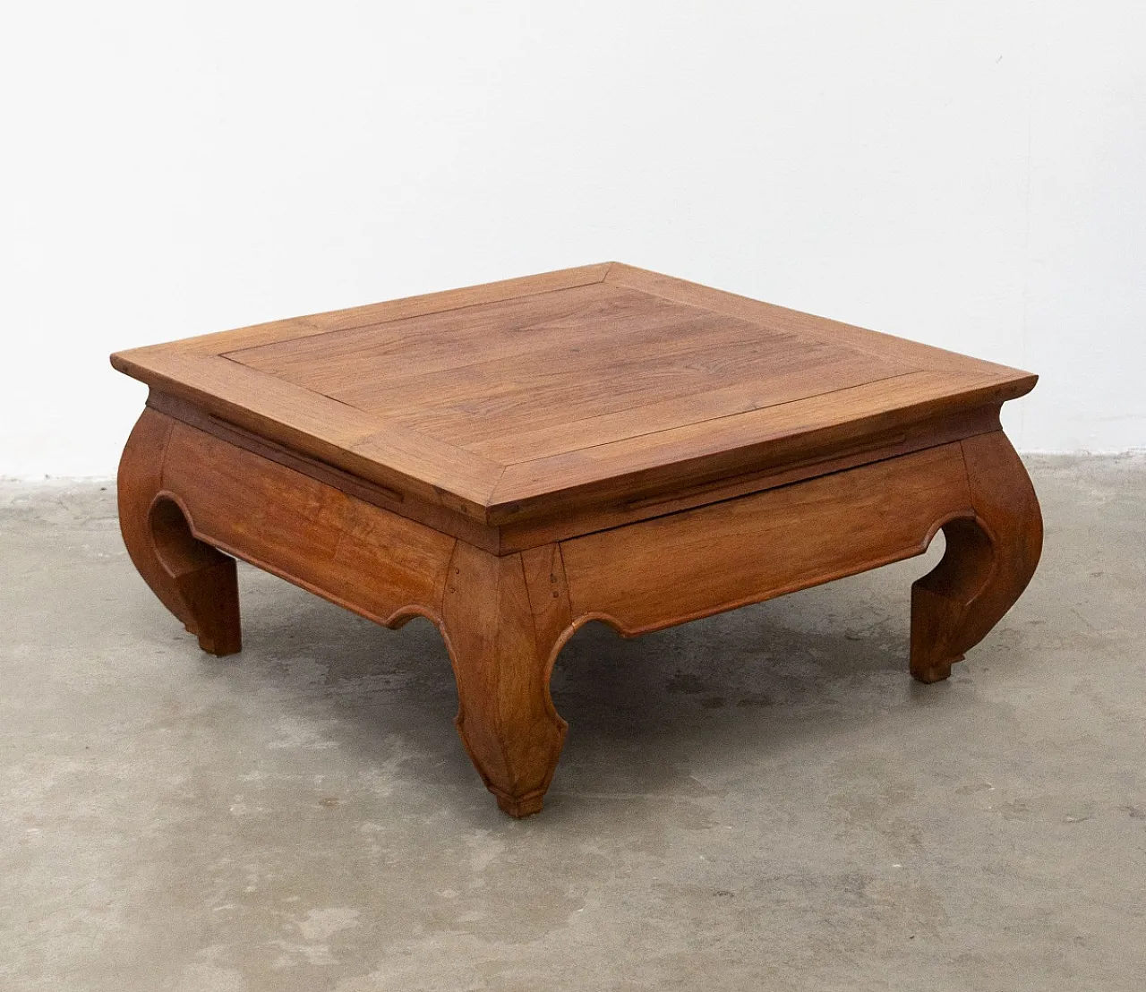 Opium teak wood coffee table, 20th century 3