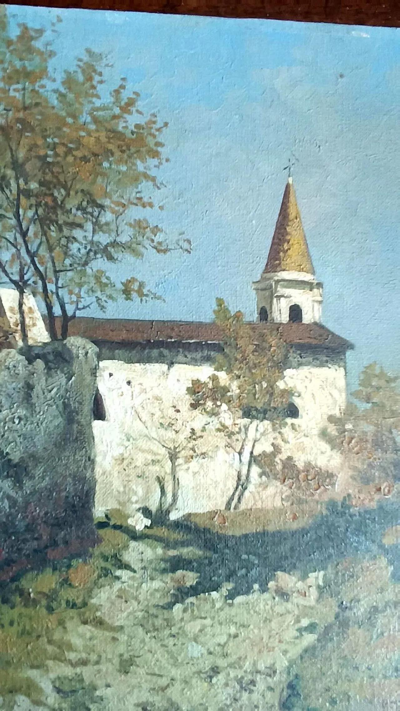 Scorcio di chiesa, olio su tela, '900 2