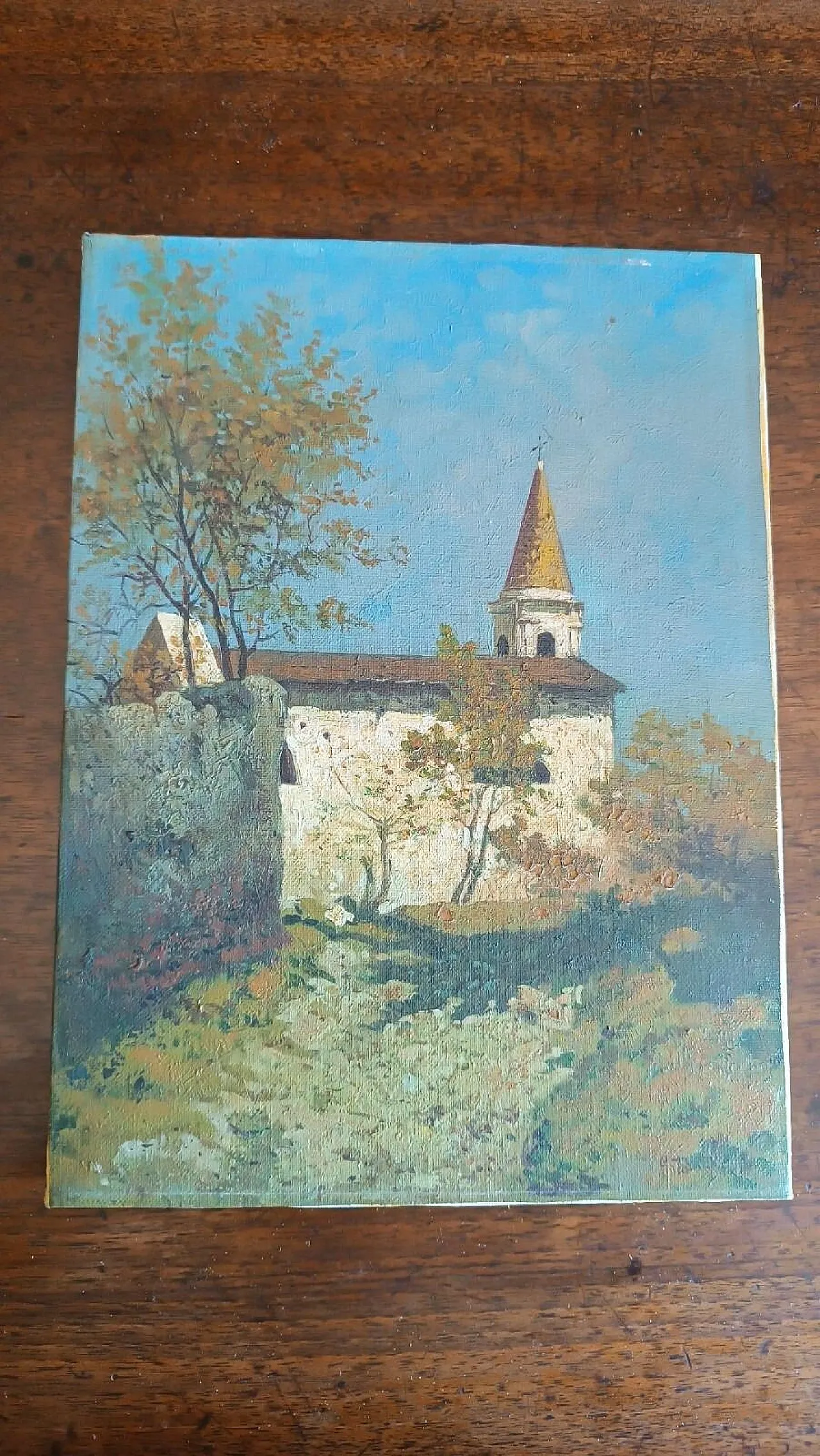 Scorcio di chiesa, olio su tela, '900 7