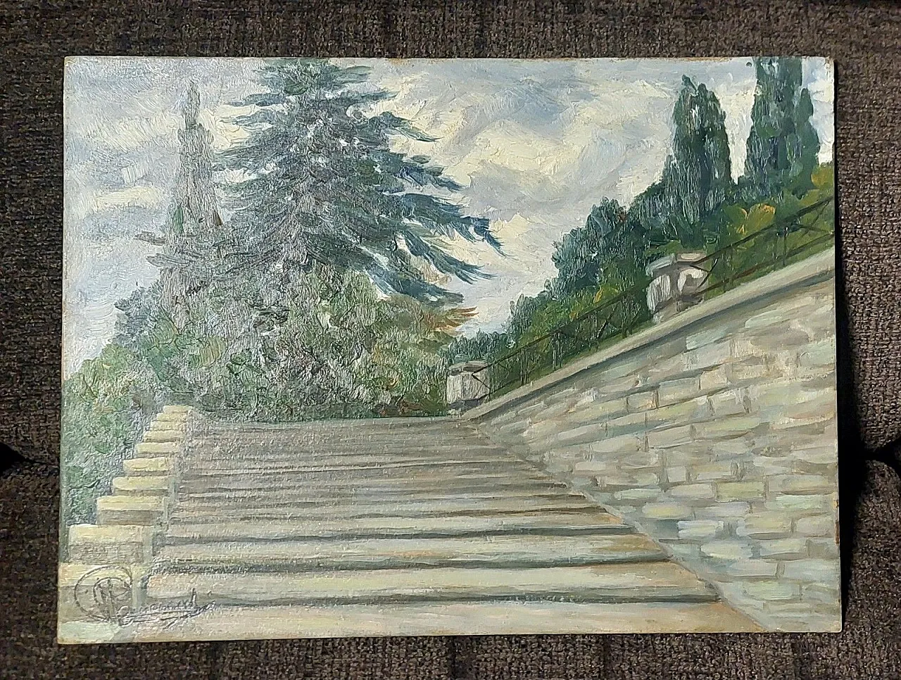 Le Rampe A San Niccolo, olio su tela, '900 1