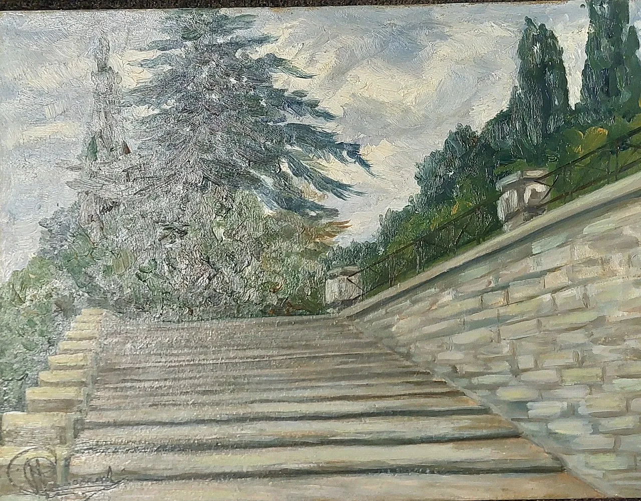 Le Rampe A San Niccolo, olio su tela, '900 2