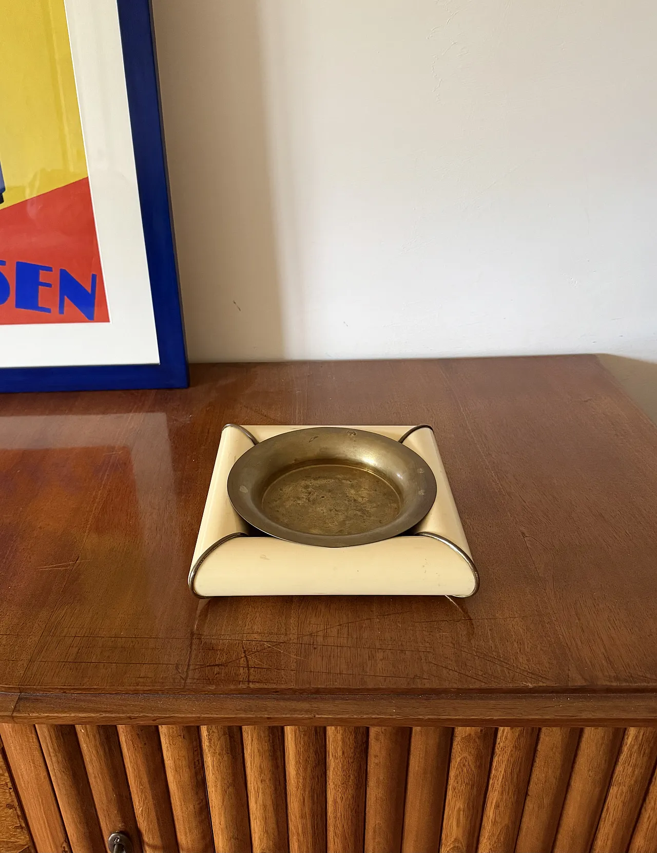 Tommaso Barbi, Midcentury brass ashtray, Italy 1970 3