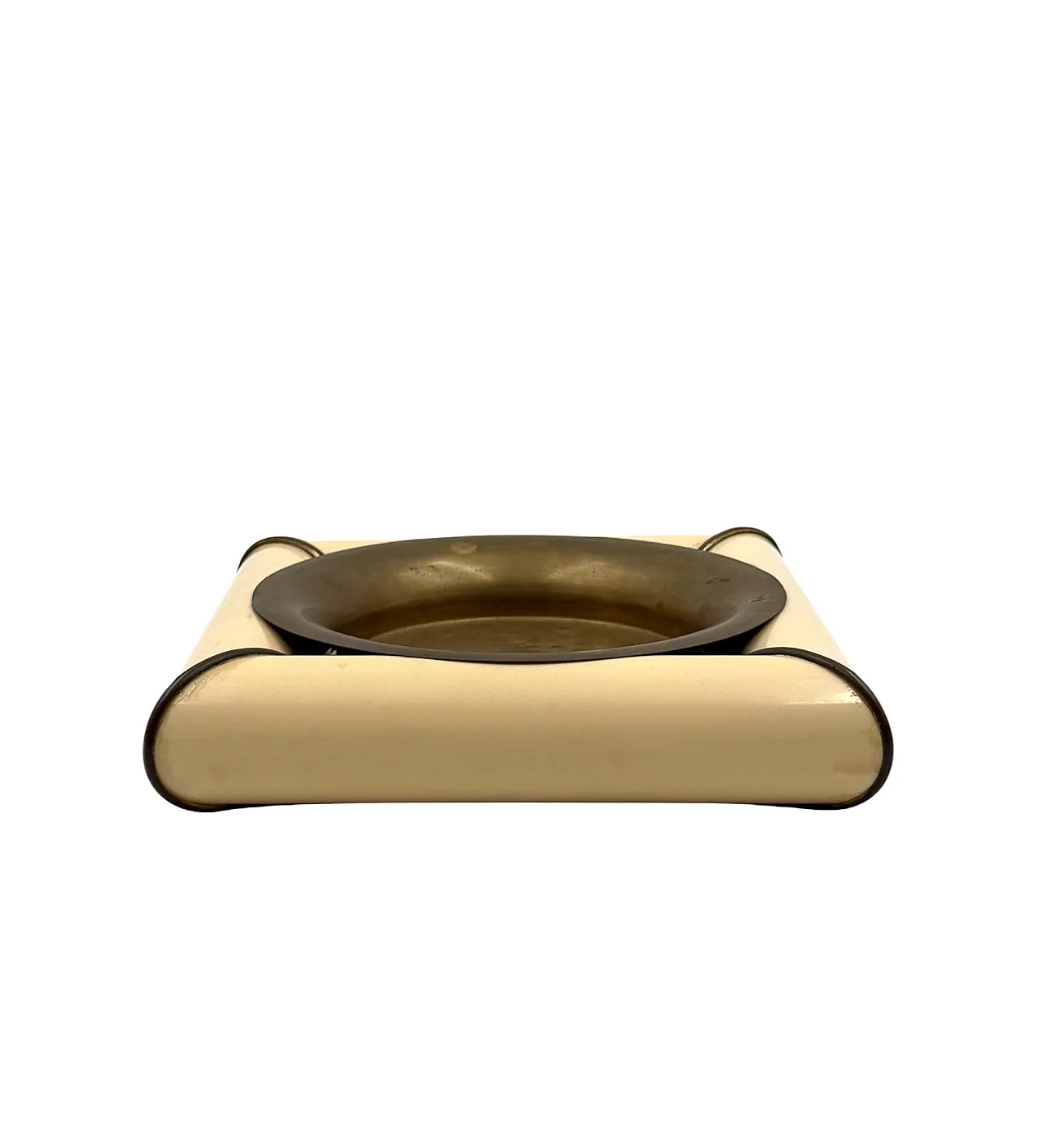 Tommaso Barbi, Midcentury brass ashtray, Italy 1970 5